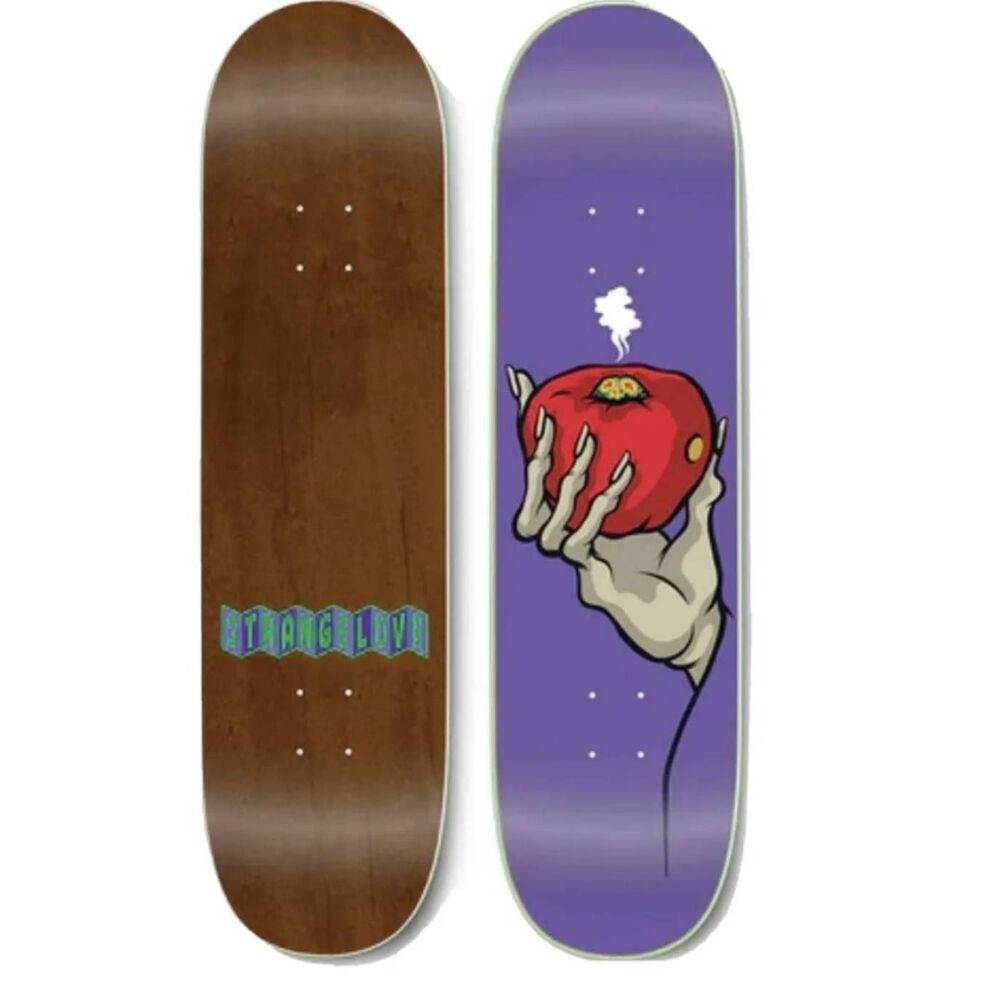StrangeLove Skateboards and Todd Bratrud Purple Apple 8.5" Skateboard Deck